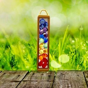Vertical Bar with Rainbow Crystals